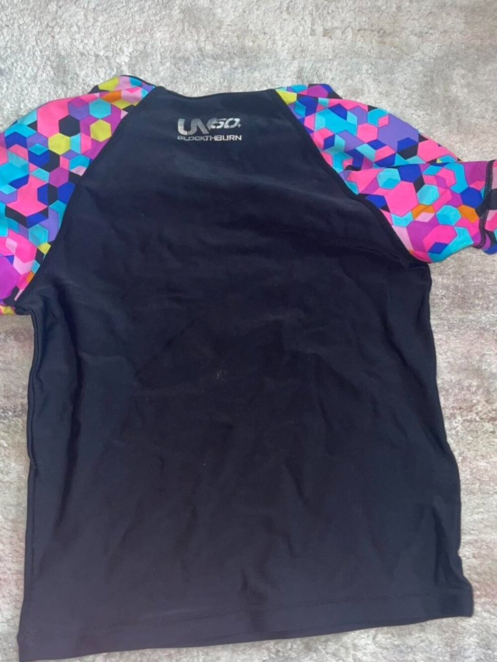 Speedo Girl's Multi Color Rash Guard - Picture 2 of 3
